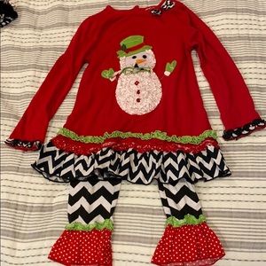 Rare Editions Christmas Snowman outfit